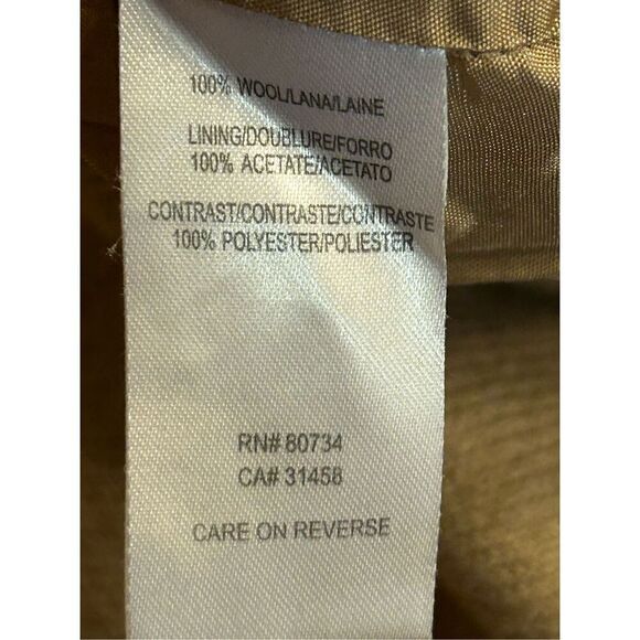 BCBG Maxazria Skirt Womens 8 Tan Wool Straight Pencil Classic Career Pockets (83 - Picture 5 of 5